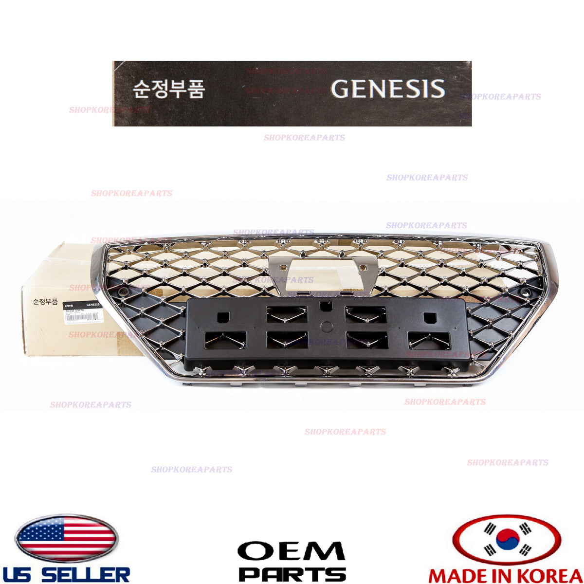OEM GENUINE Front Radiator Grille OEM Genesis G70 2019-2021 with Parking Hole