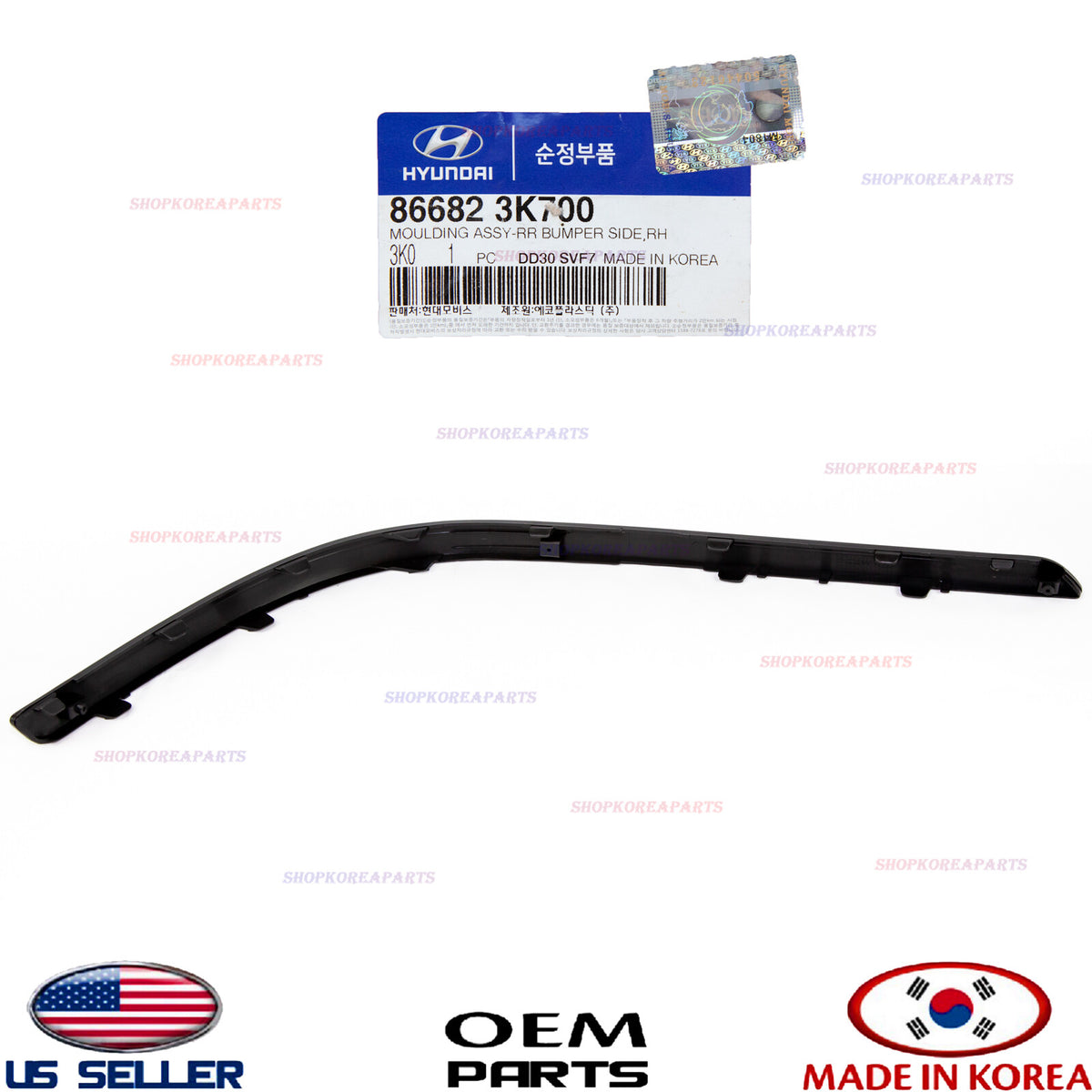 MOULDING ASSY REAR BUMPER SIDE RIGHT GENUINE HYUNDAI SONATA 2009-2010 866823K700
