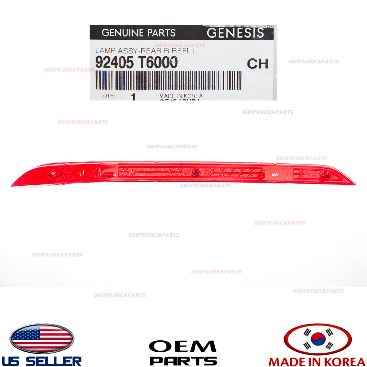 GENUINE Bumper Reflector Rear LEFT Driver Side ⭐OEM⭐ GENESIS GV80 2021-2024
