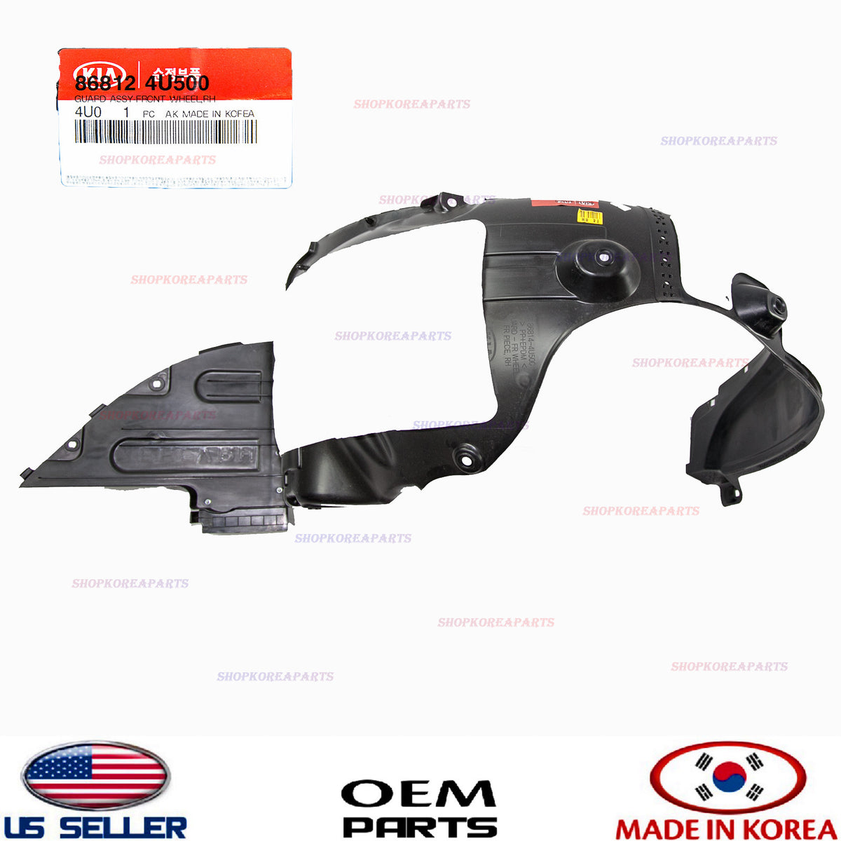 GENUINE Fender Liner Front RIGHT Passenger Side OEM KIA OPTIMA HYBRID 2014-2016