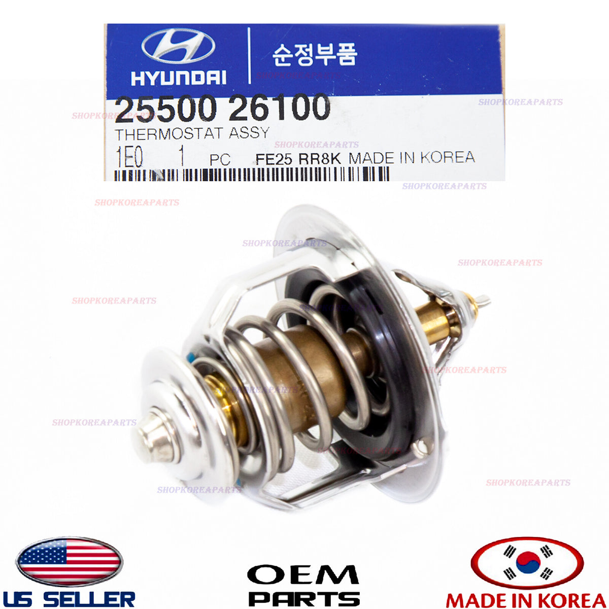 GENUINE ENGINE COOLANT THERMOSTAT 1.6L 2.0L 2.4L HYUNDAI KIA *See compatibility