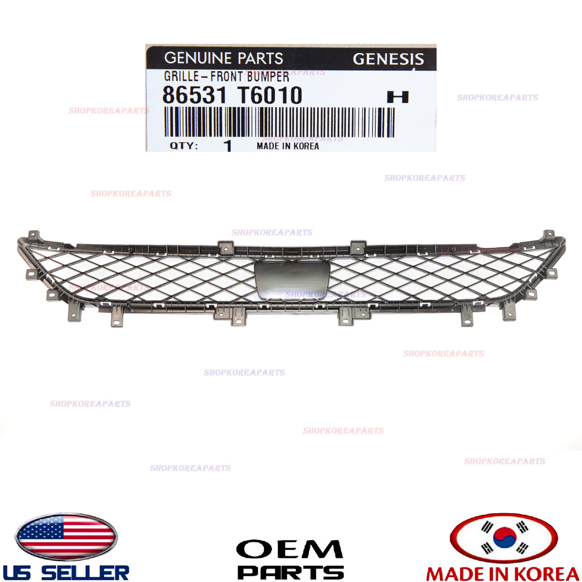 GENUINE Front Bumper Center Lower Grille ⭐OEM⭐ GENESIS GV80 2021-2024 86531T6010