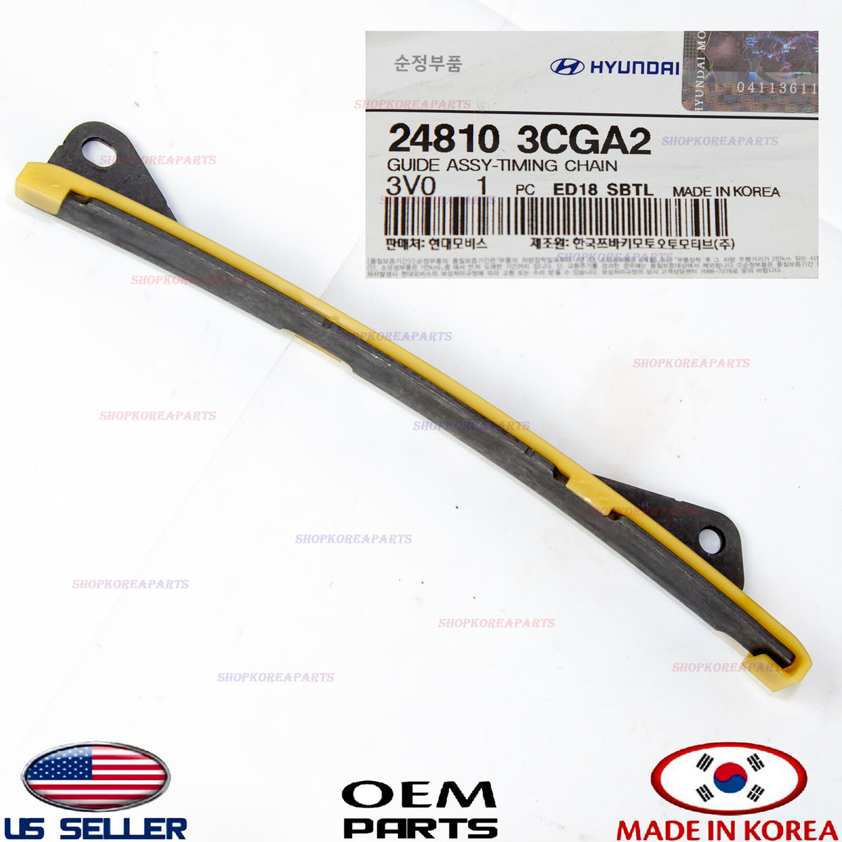 GENUINE Lower Engine Timing Chain Cam Tensioner Guide Hyundai Kia 3.3-3.8L 12-19