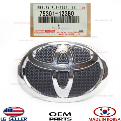 GENUINE OEM Front Bumper Grille Emblem Logo CHROME 2009-2013 Toyota Corolla
