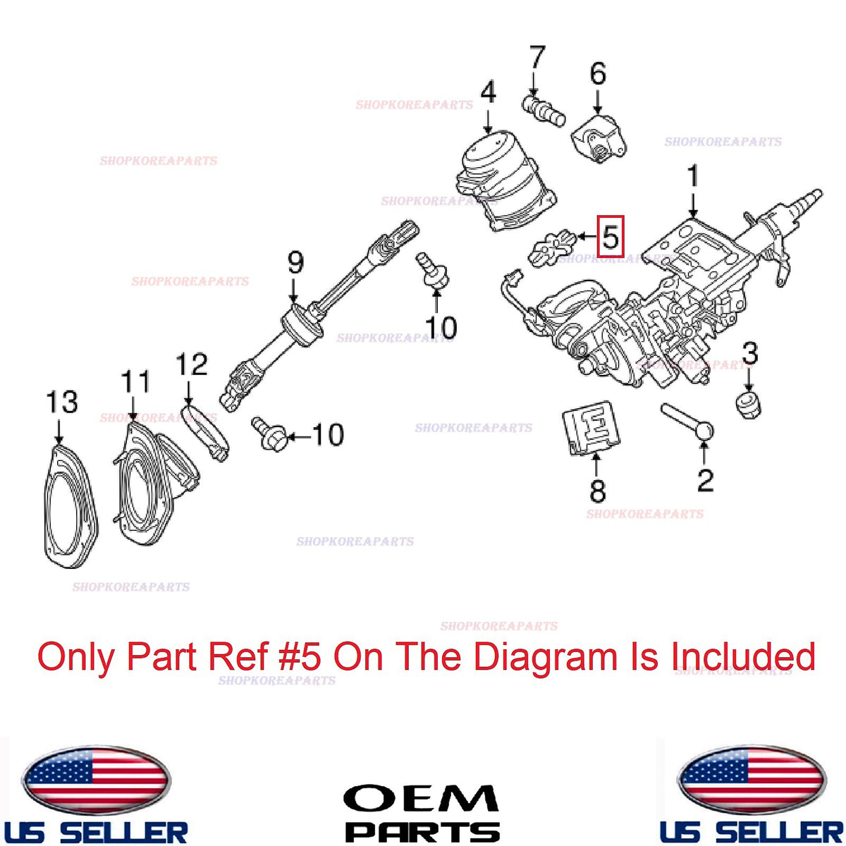 GENUINE OEM Damper Electronic Power Steering Motor Shaft Toyota Lexus