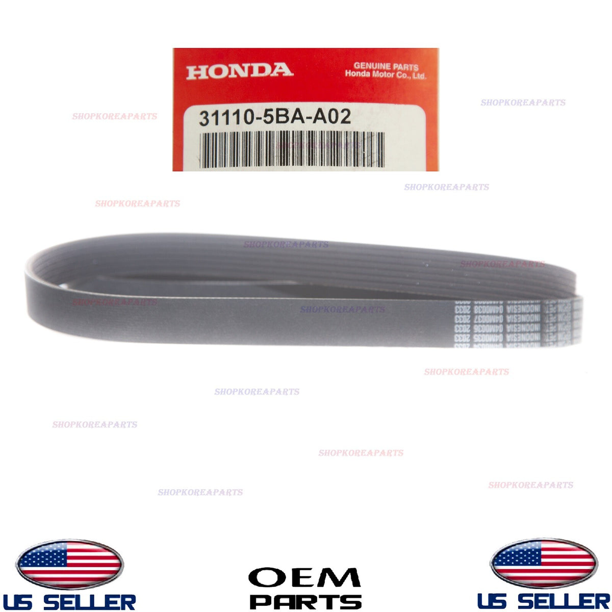 GENUINE OM Serpentine Drive BELT V-Ribbed Honda HRV Civic 2.0L 2016-2026