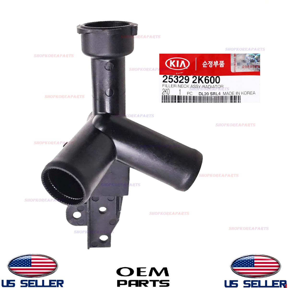 GENUINE OEM Radiator Filler Neck Assembly Kia Soul 1.6L 2012-2013 25329-2K600