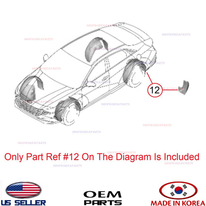 GENUINE Mud Guard Flaps Splash Shield Rear LEFT ⭐OEM⭐ Elantra Sedan 2021-2023