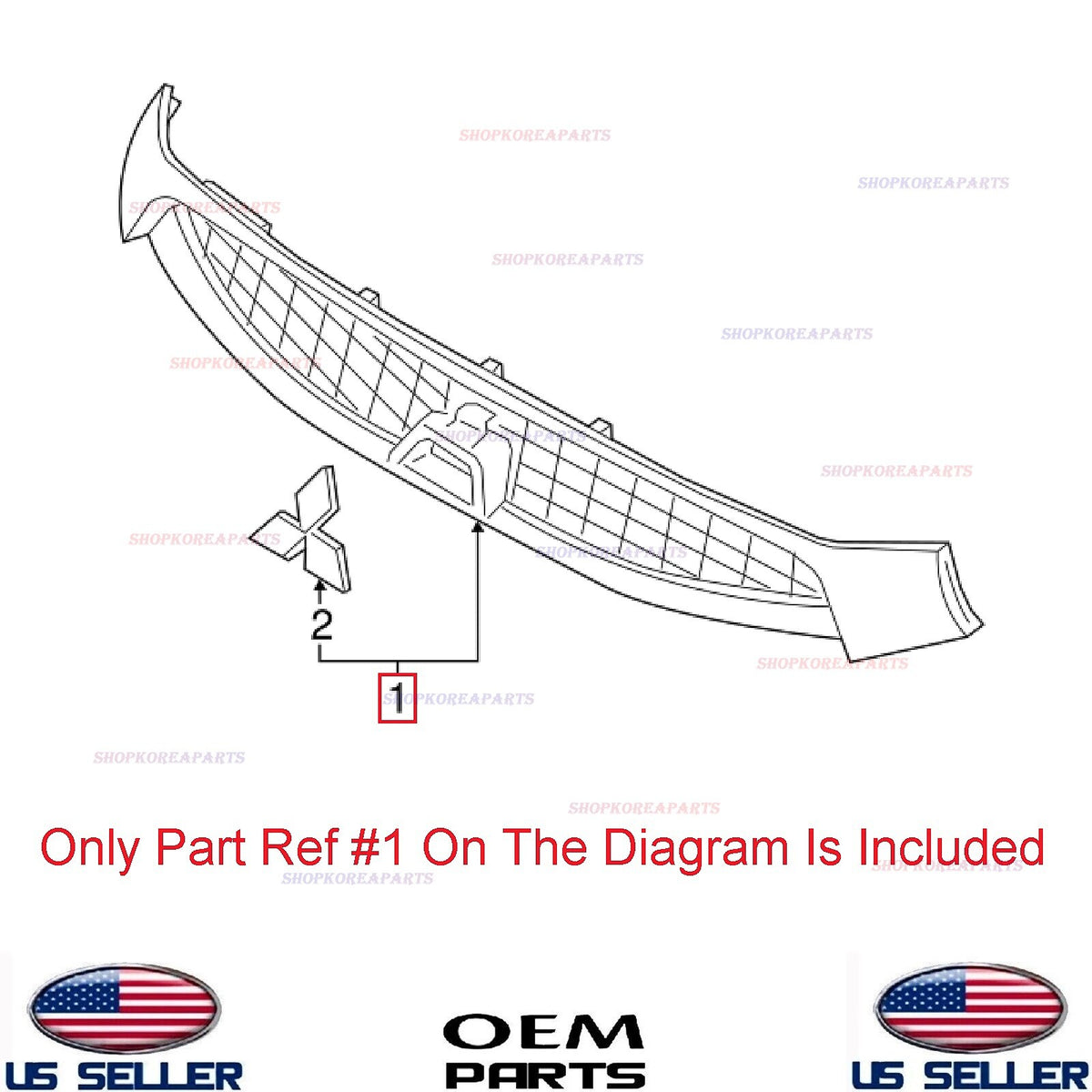 GENUINE Front Bumper Radiator Upper Grille with Emblem ⭐OEM⭐ Lancer 2016-2017