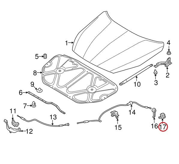 GENUINE Hood Release Handle Base OEM HYUNDAI KIA 2011-2021 *See compatibility