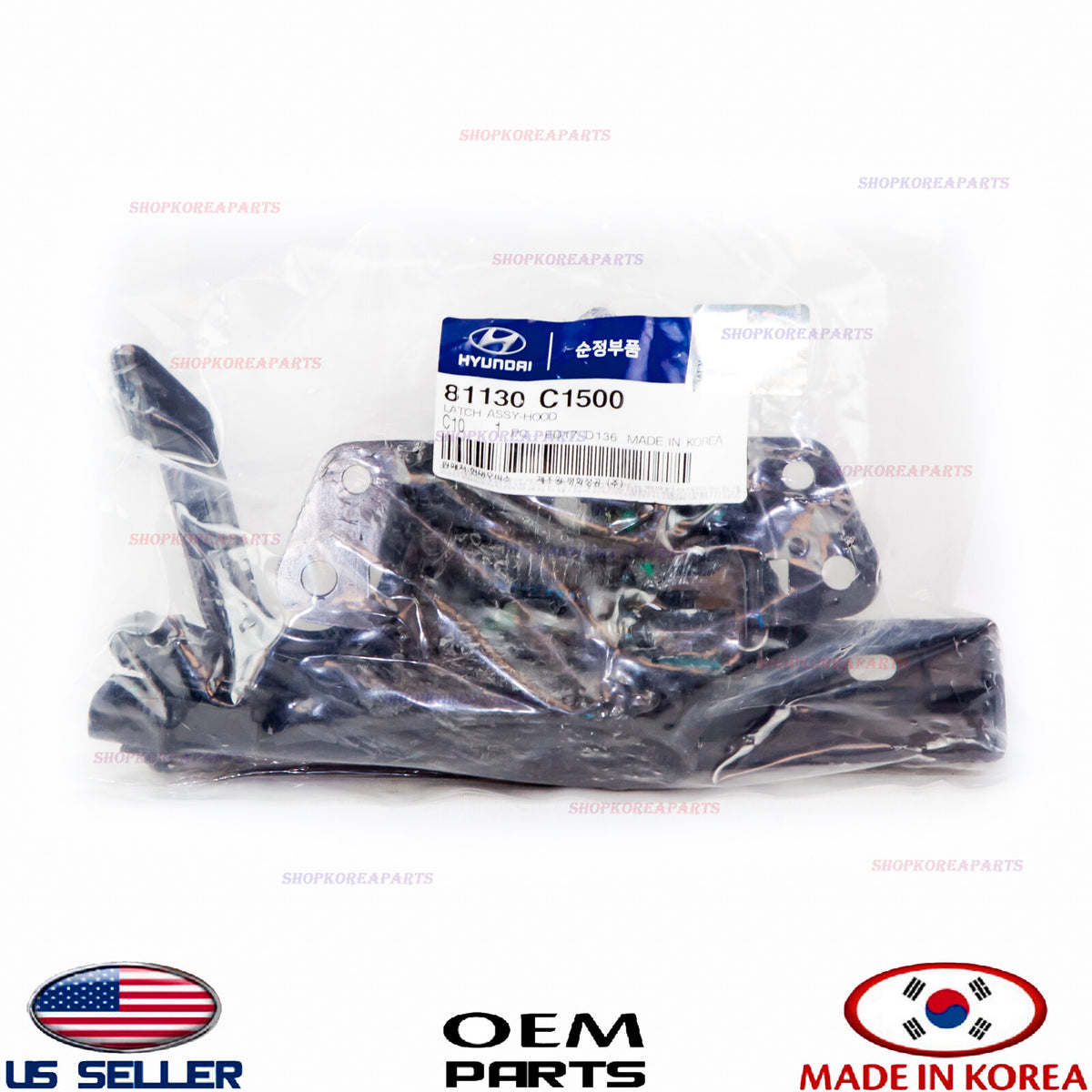 GENUINE OEM Hood Lock Latch Release 2018–2019 Hyundai Sonata 81130-C1500