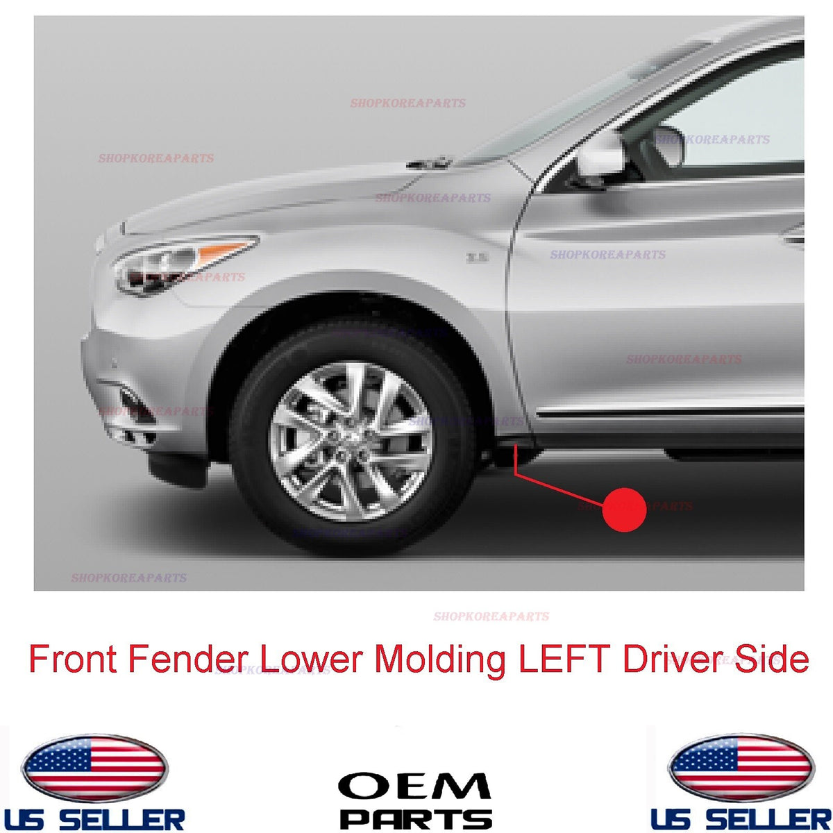 GENUINE OEM Front Lower Fender Molding Left Driver Side 14–20 Infiniti JX35 QX60