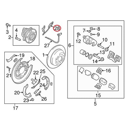 GENUINE ABS Wheel Speed Sensor REAR RIGHT Passenger Side OEM Santa Fe 4WD 13-18