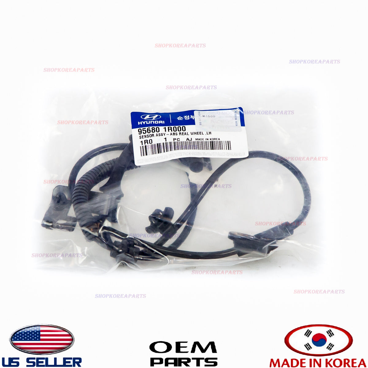ABS WHEEL SPEED SENSOR REAR LEFT GENUINE! HYUNDAI ACCENT 2012-2014 956801R000