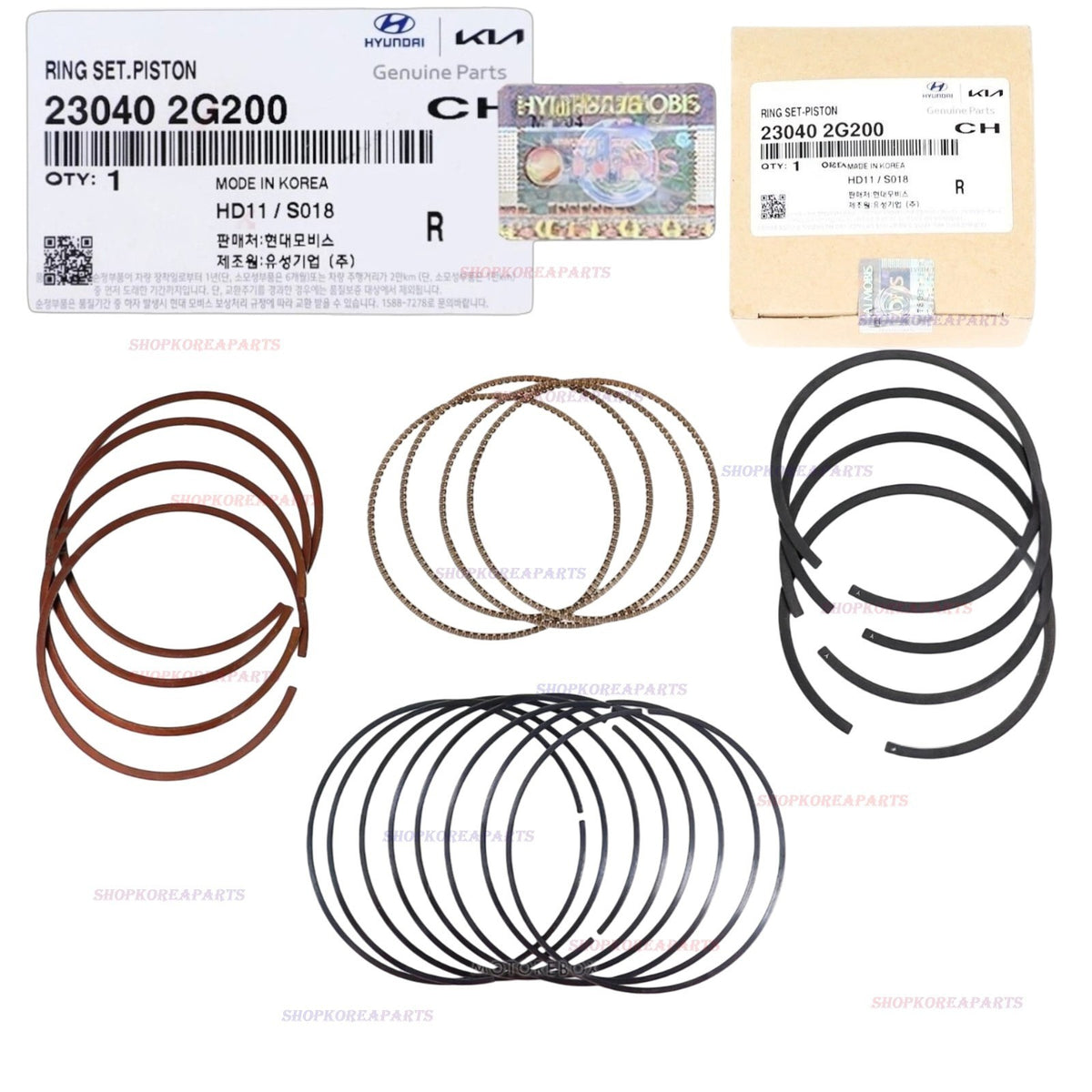 ✅GENUINE✅ Engine Piston Rings Set for Various Hyundai Kia 2.4L See compatibility