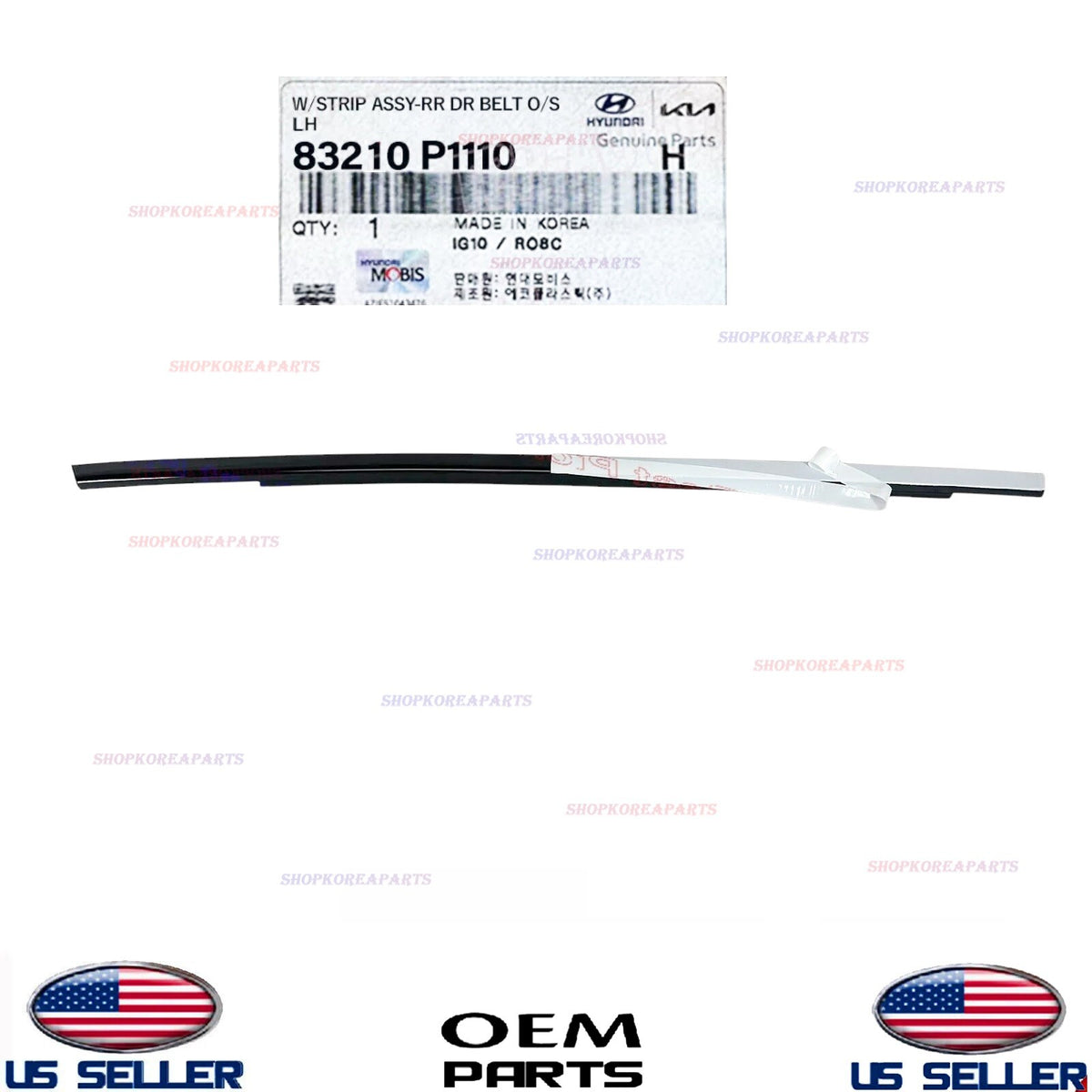 GENUINE OEM Rear Left Driver Side Door Belt Molding 2023-2026 Kia Sportage