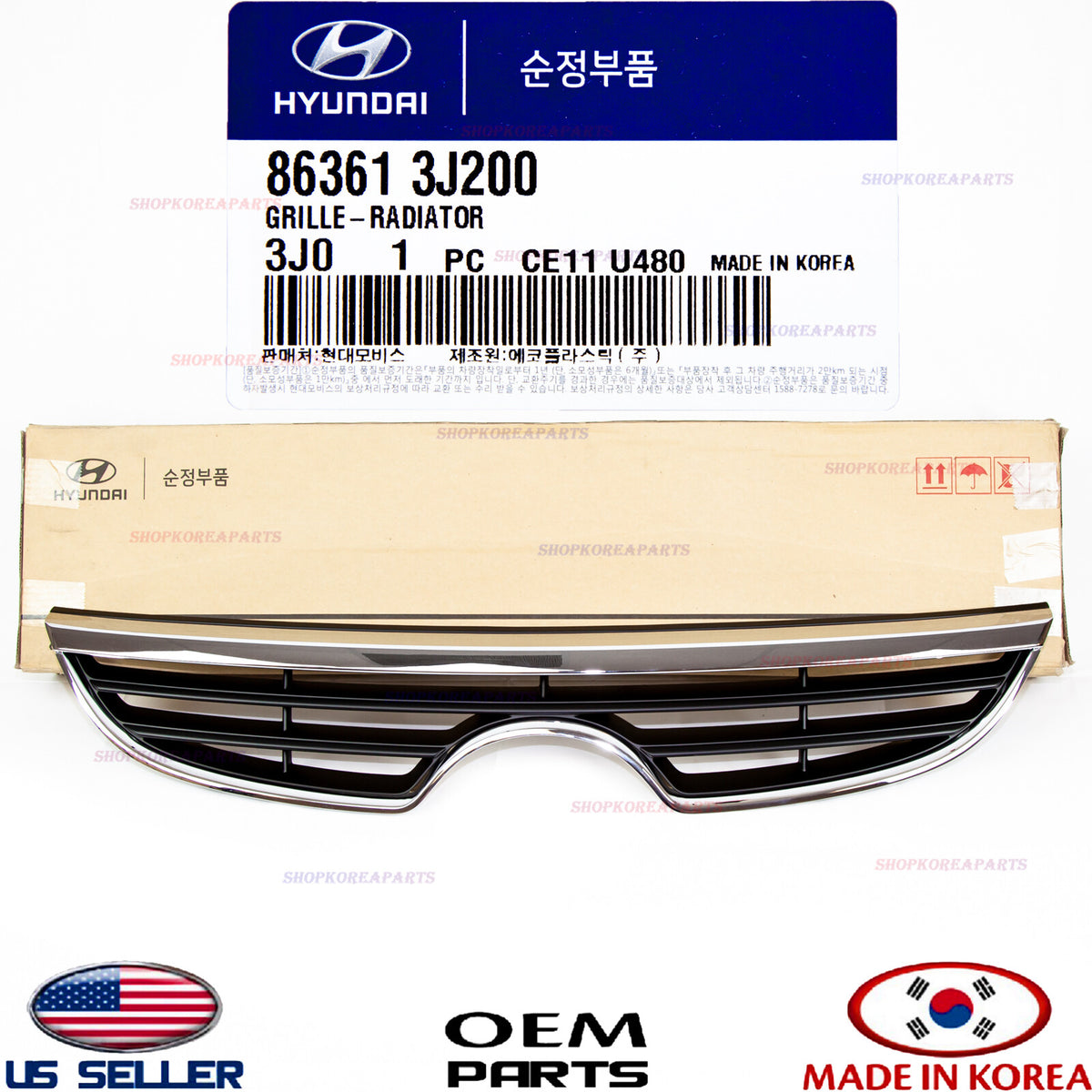 GENUINE Grille Radiator Front Upper ⭐OEM⭐ Hyundai Veracruz 2007-2012 863613J200