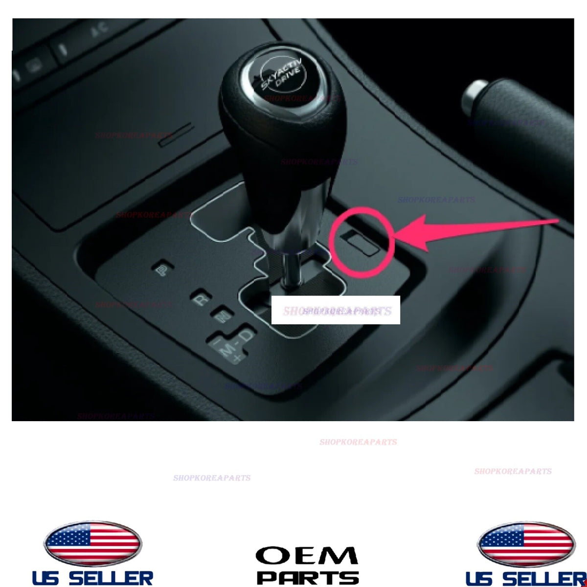 GENUINE OEM Shift Lock Override Cover 2010-2013 Mazda3 BBM3-64-393