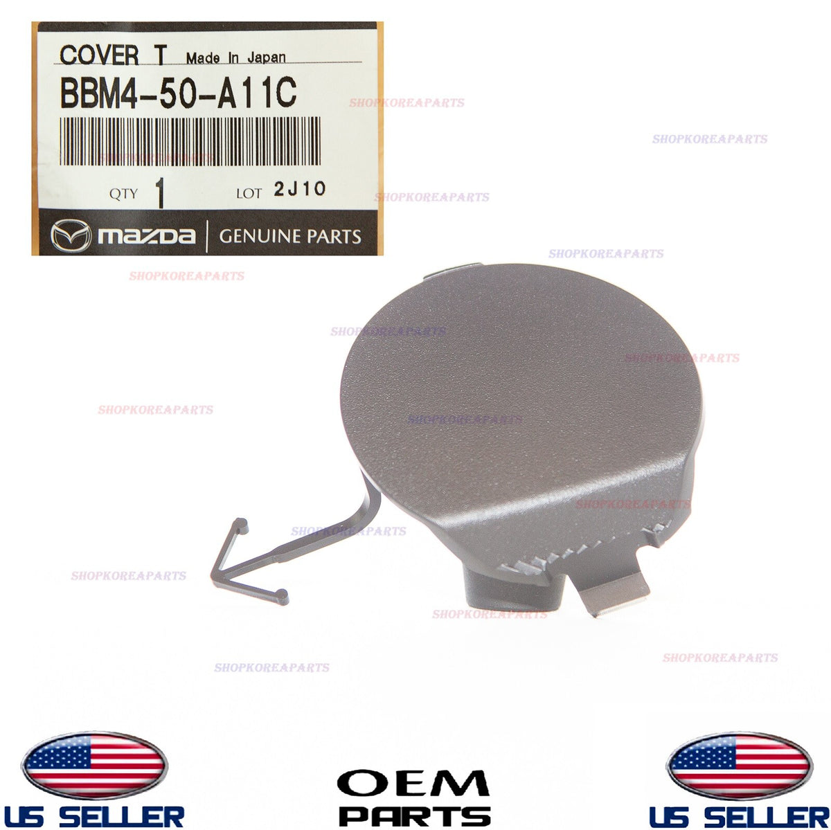 GENUINE Front Bumper Tow Eye Hook Cap Cover OEM Mazda 3 2.0L 2010-2011