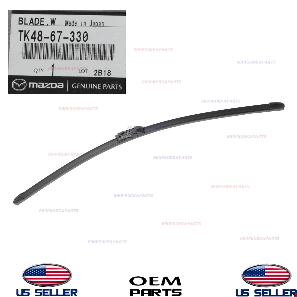 GENUINE OEM Front LEFT Driver Side Wiper Blade 2016-2023 Mazda CX-9 TK48-67-330