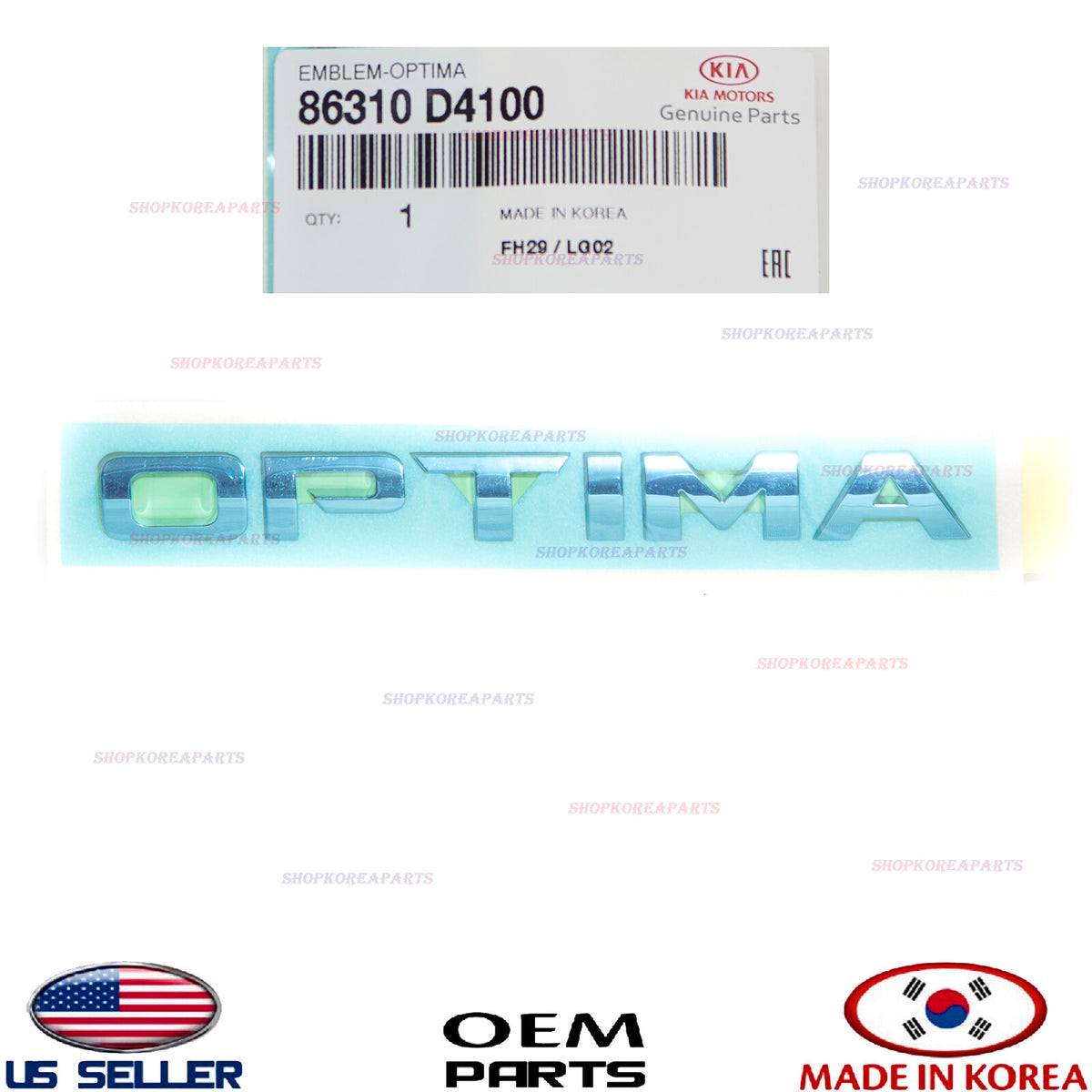 GENUINE OEM Rear Trunk Lid OPTIMA Emblem Nameplate 2016–2020 Kia Optima
