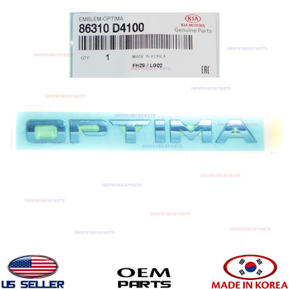GENUINE OEM Rear Trunk Lid OPTIMA Emblem Nameplate 2016–2020 Kia Optima