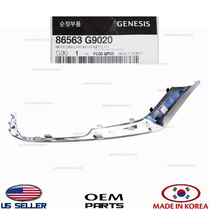 GENUINE OEM Front Lower Bumper Molding Left Driver Side 19-21 Genesis G70 Sport