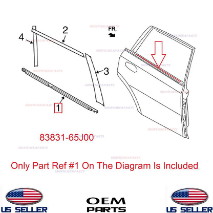 GENUINE Rear RIGHT Door Weatherstrip Outside ⭐OEM⭐ Grand Vitara 2006-2013