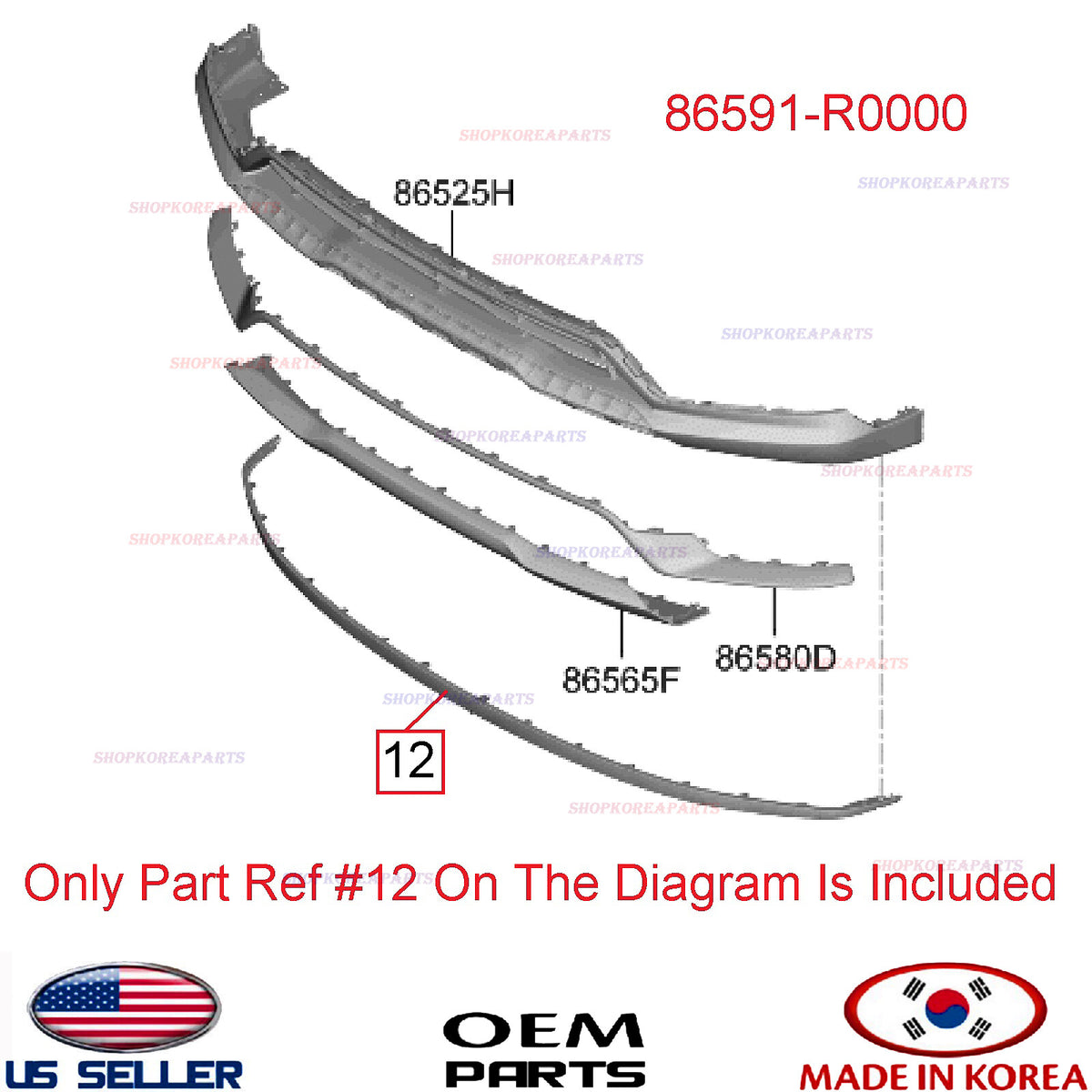 GENUINE Front Bumper Lower Spoiler Chin Lip ⭐OEM⭐ Kia Carnival 2022-2024