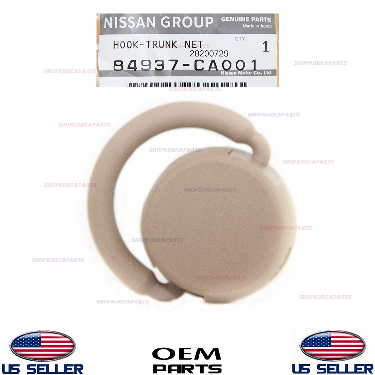 GENUINE Interior Lower Quarter Cargo Net Trim Tie Down Hook OEM Murano 2003-2014