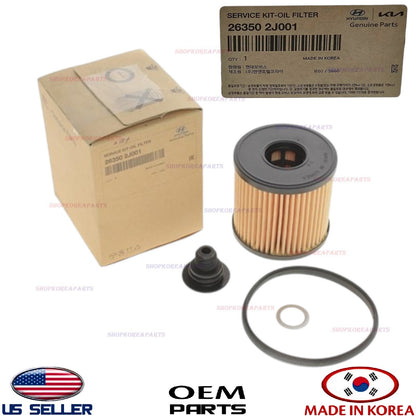GENUINE Engine Oil Filter Kit ⭐OEM⭐ HYUNDAI 2.0L *See compatibility 263502J001