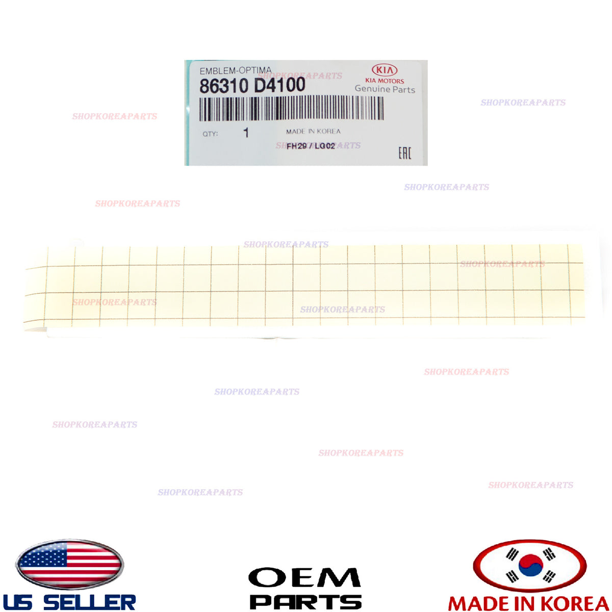 GENUINE OEM Rear Trunk Lid OPTIMA Emblem Nameplate 2016–2020 Kia Optima