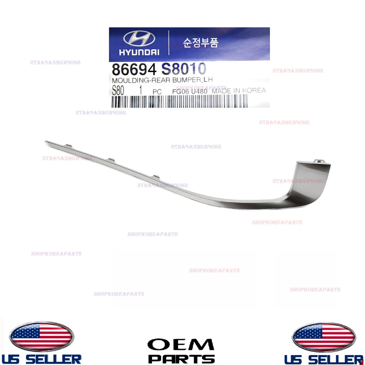 GENUINE OEM Rear Bumper Molding Left Driver Side 2020-2022 Hyundai Palisade