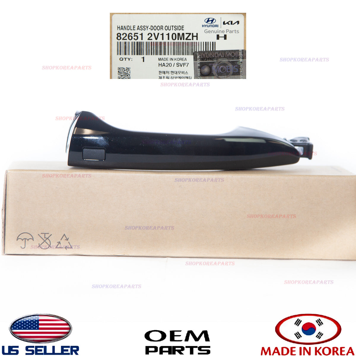 GENUINE Front Door Outside Handle LEFT Driver Side Black OEM⭐ VELOSTER 2012-2017