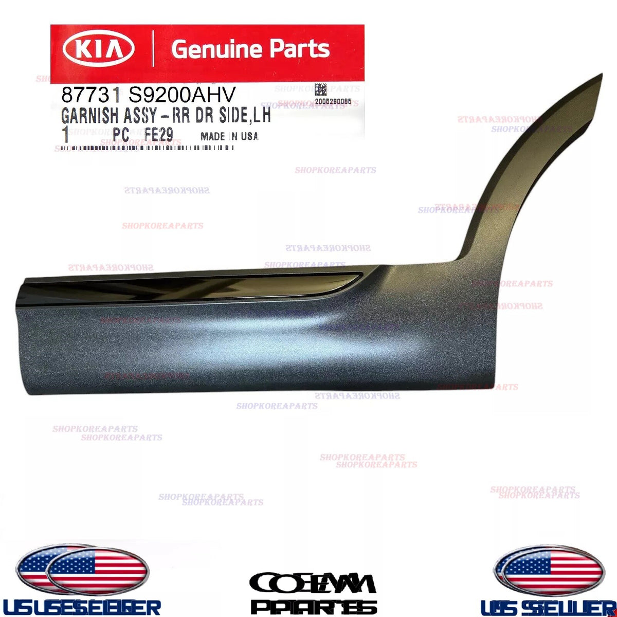 GENUINE OEM Rear LEFT Driver Side Lower Door Molding 2020-2022 Kia Telluride