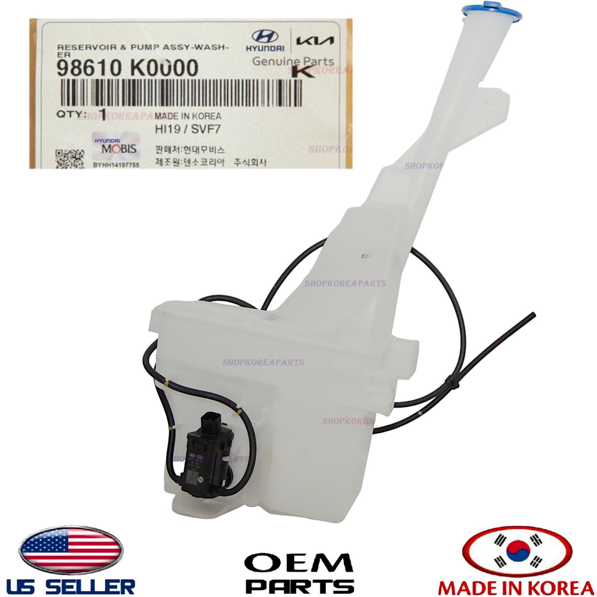 ✅GENUINE✅ Windshield Washer Reservoir Tank & Pump ⭐OEM⭐ Kia Soul 2020-2025