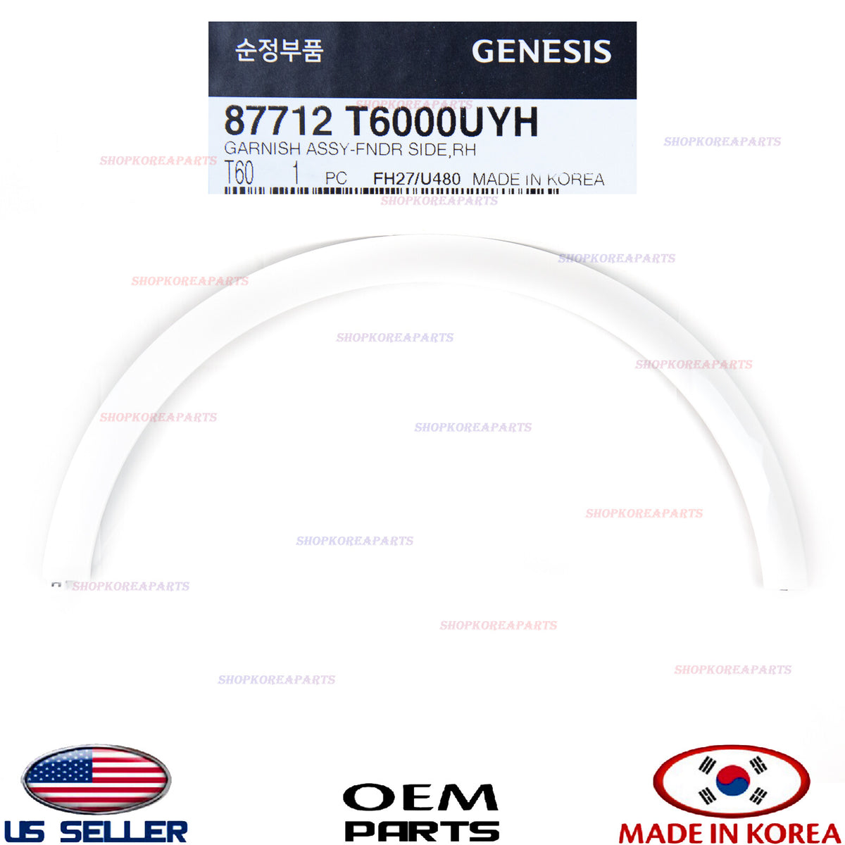GENUINE Front Fender Wheel Molding RIGHT Passenger Side ⭐ GENESIS GV80 2021-2026