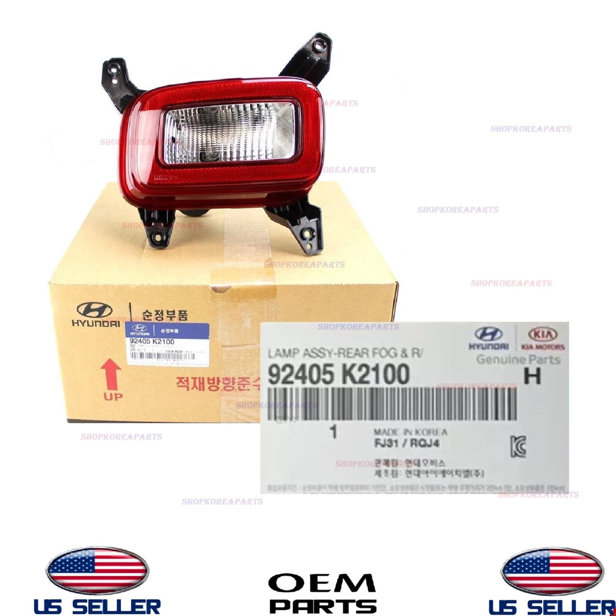 GENUINE Rear Bumper Lamp Reflector LEFT Driver Side 2020-2025 Hyundai Venue