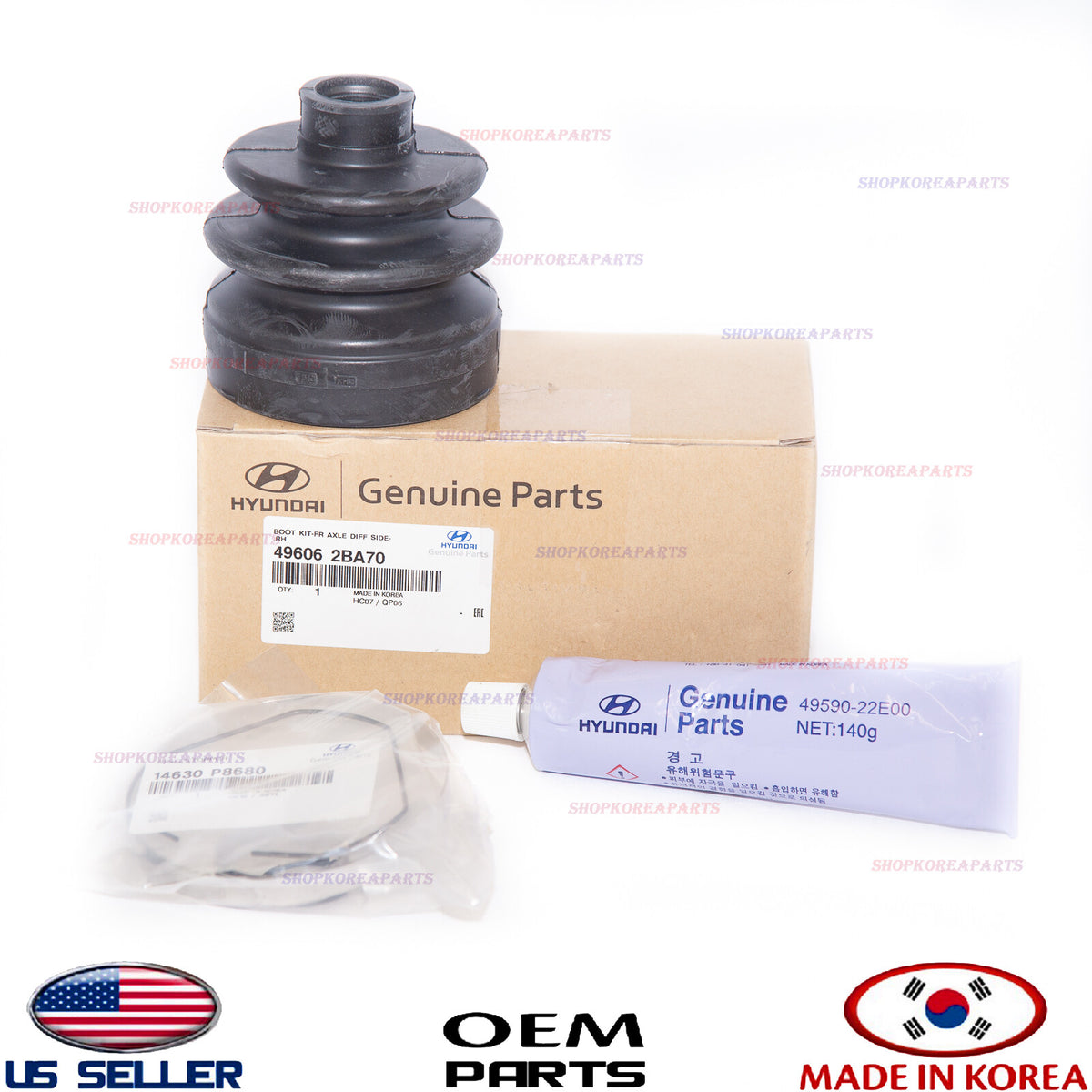 GENUINE Front Drive Shaft Inner Boot Kit RIGHT OEM⭐ Hyundai Santa Fe 49606-2BA70