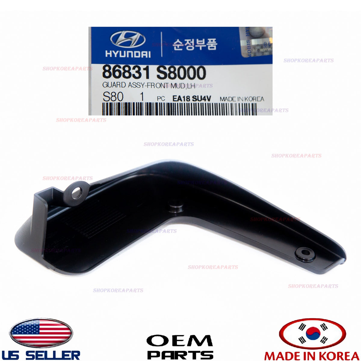 1pcs GENUINE Front LEFT Driver Side Mud Flaps Splash Guard 2023-2025 Palisade