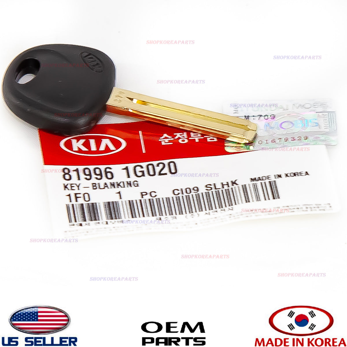 KEY BLANK UNCUT GENUINE!!! KIA RIO 2009-2011 819961G020