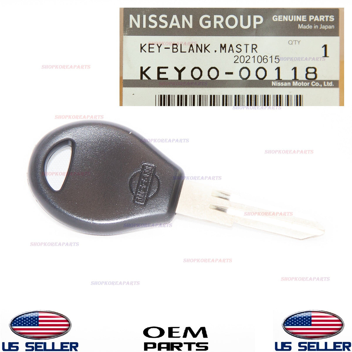 ✅GENUINE✅ Master Key Blank Uncut ⭐OEM⭐ Nissan *See compatibility KEY00-00118