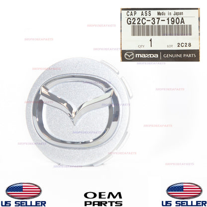 GENUINE Wheel Center Hub Cap Ornament Silver ⭐OEM⭐ Mazda *See Compatibility