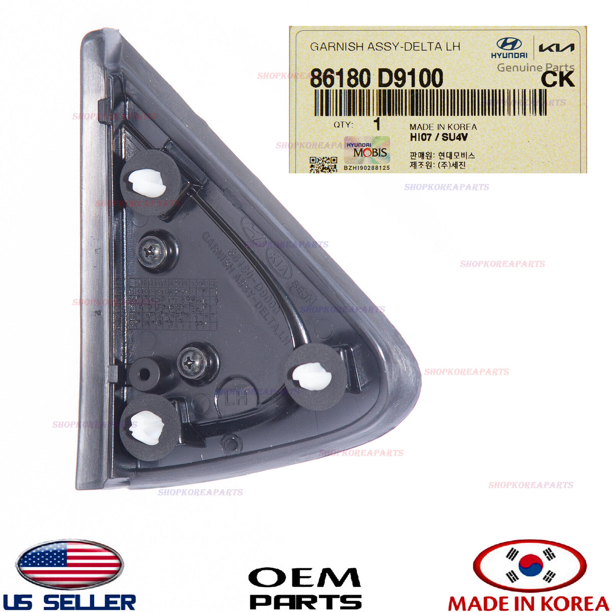 GENUINE Fender Pillar Trim Molding Driver Side Garnish Delta ⭐ Sportage 2017-22