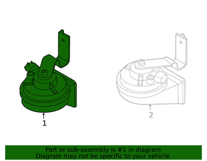 GENUINE OEM High Note Horn 2021-2024 Hyundai Elantra 96621-AA000