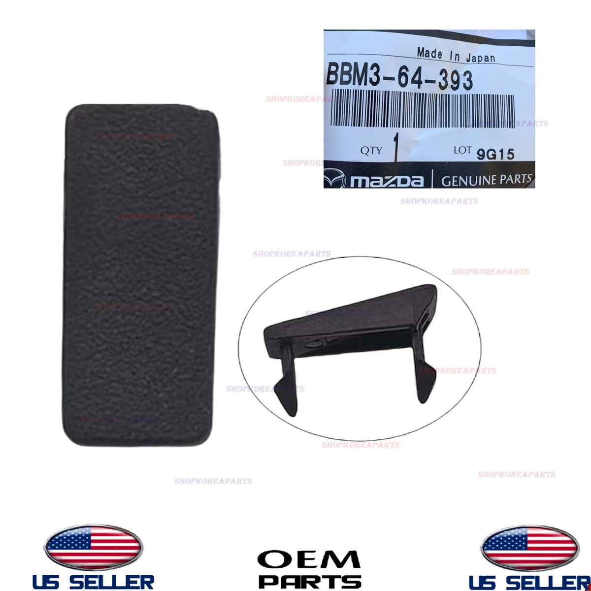 GENUINE OEM Shift Lock Override Cover 2010-2013 Mazda3 BBM3-64-393