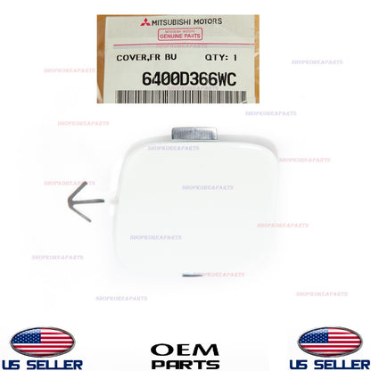 GENUINE Front Bumper Tow Eye Hook Cap Cover WHITE ⭐ Mitsubishi Mirage 2014-2015