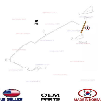 GENUINE Roof Pole Radio Antenna Mast ⭐OEM⭐ Accent 2018-2022 Kona 2018-2021