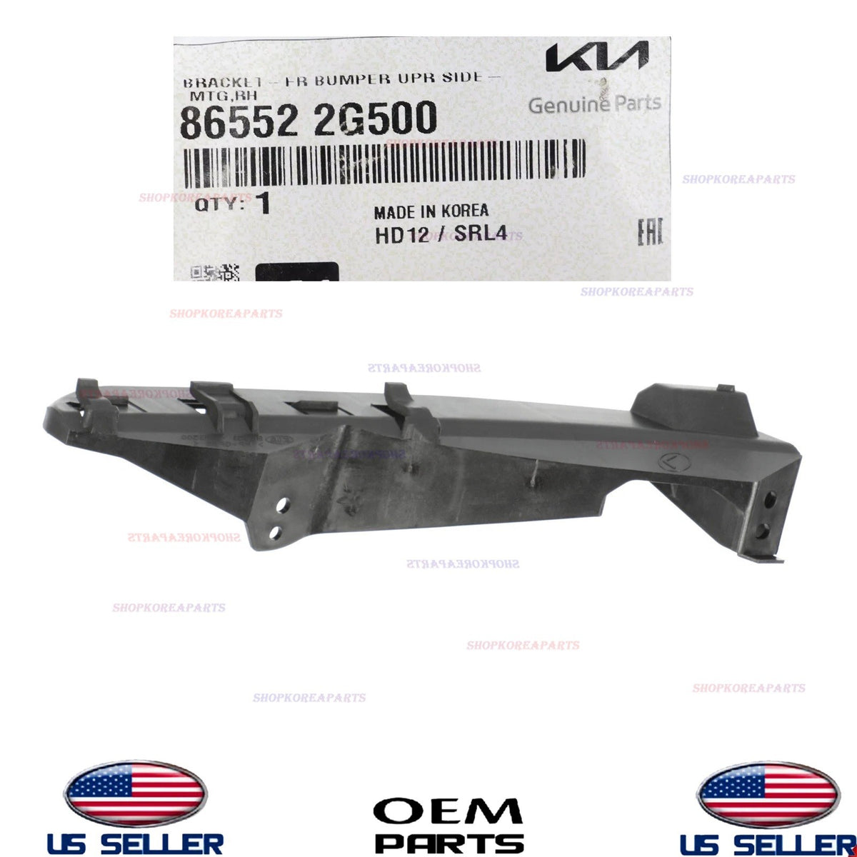 GENUINE Front Bumper Upper Bracket RIGHT Passenger Side 2009-2010 Kia Optima