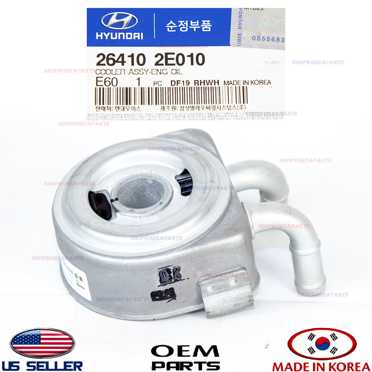 COOLER ENGINE OIL GENUINE! SONATA HYBRID 16-19 OPTIMA HYBRID 17-19 264102E010